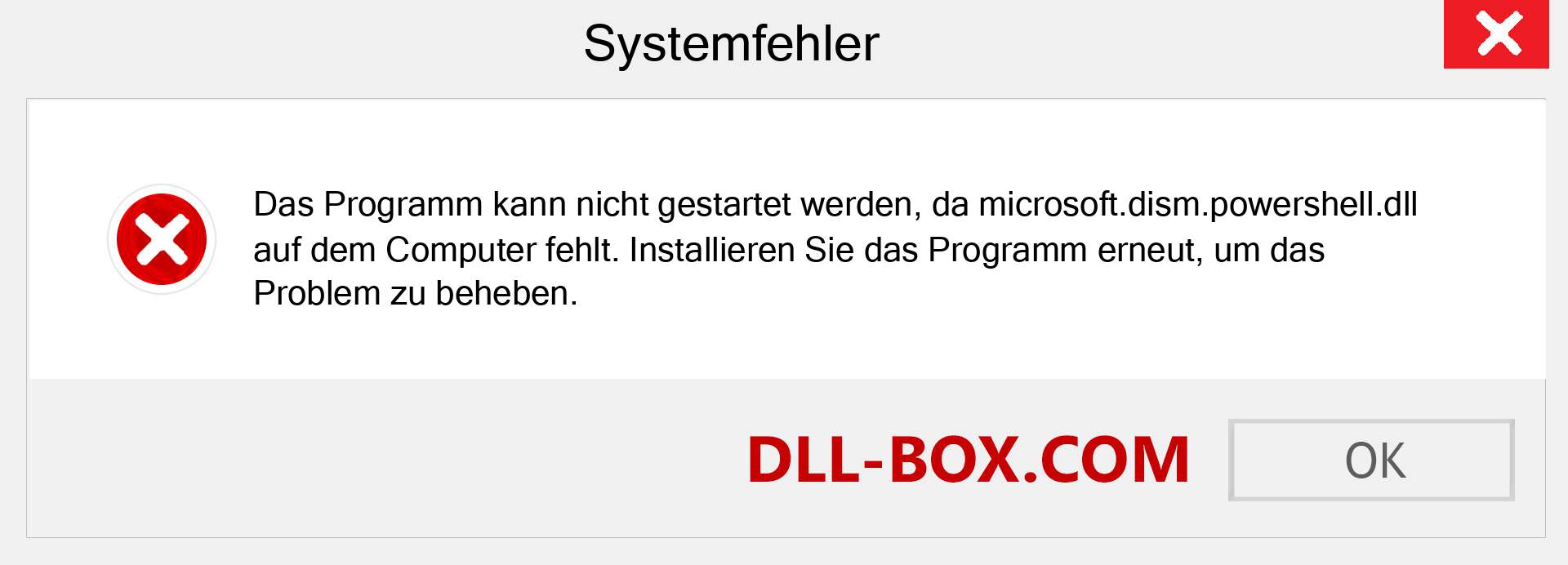 microsoft.dism.powershell.dll-Datei fehlt?. Download für Windows 7, 8, 10 - Fix microsoft.dism.powershell dll Missing Error unter Windows, Fotos, Bildern