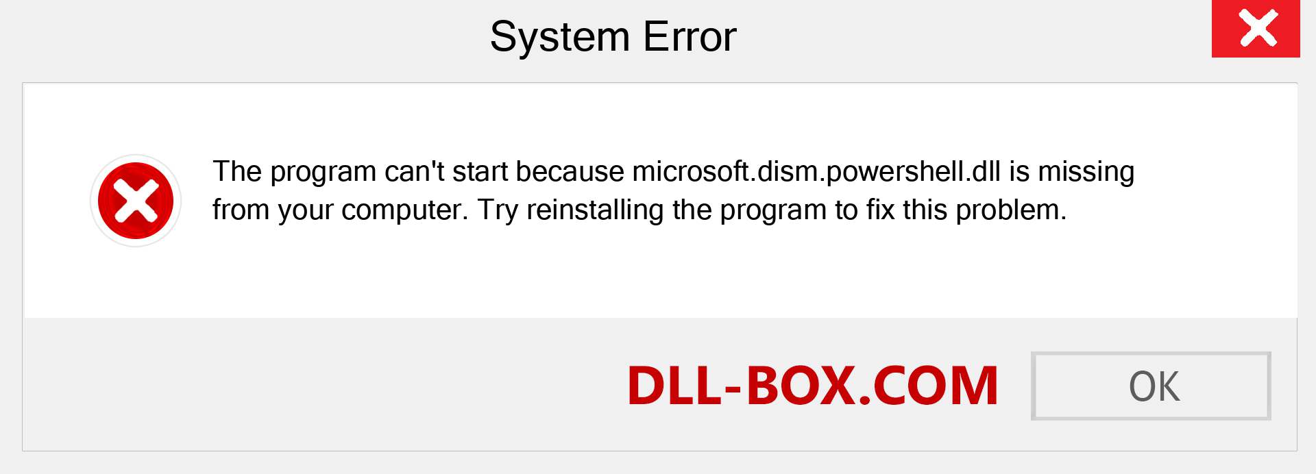  microsoft.dism.powershell.dll file is missing?. Download for Windows 7, 8, 10 - Fix  microsoft.dism.powershell dll Missing Error on Windows, photos, images