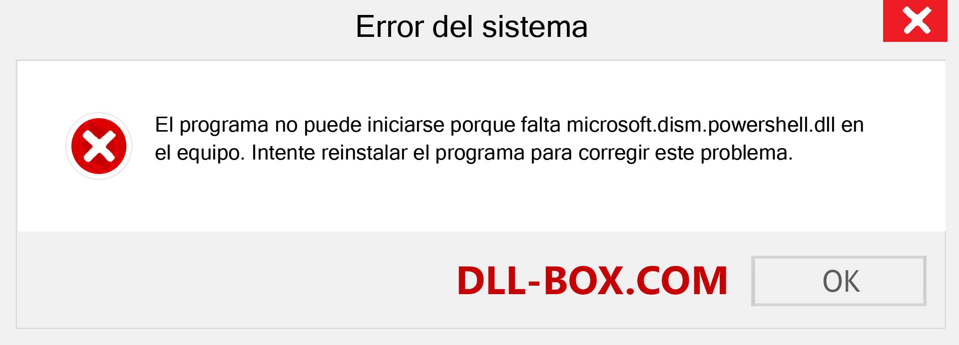 ¿Falta el archivo microsoft.dism.powershell.dll ?. Descargar para Windows 7, 8, 10 - Corregir microsoft.dism.powershell dll Missing Error en Windows, fotos, imágenes